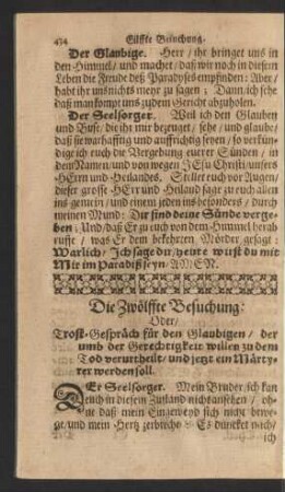 Die Zwölffte Besuchung: