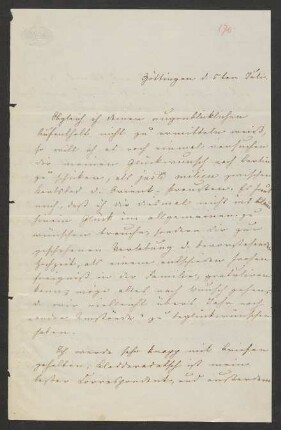 Brief an Wilhelm Hensel : o.D. ["d. 5ten Juli"]