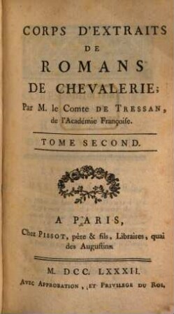 Corps D'Extraits De Romans De Chevalerie, 2