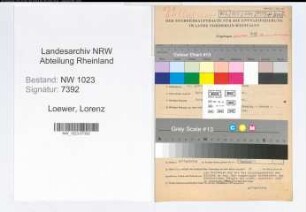 Entnazifizierung Lorenz Loewer , geb. 11.04.1900 ()