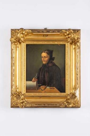 Ölgemälde "Viktoria Duffner", Maler wohl J. B. Laule, Furtwangen, um 1860