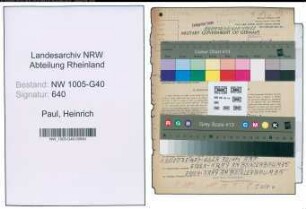 Entnazifizierung Heinrich Paul , geb. 13.03.1909 (Aufseher)