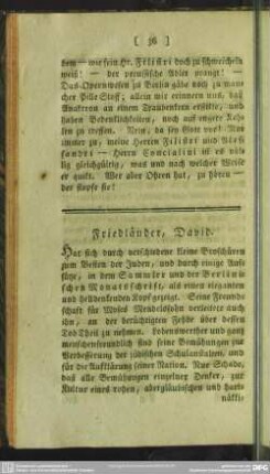 Friedländer, David