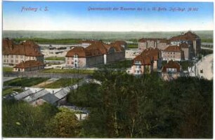 Freiberg. Kasernen des I. und III. Bataillons des Infanterie-Regiments No. 182