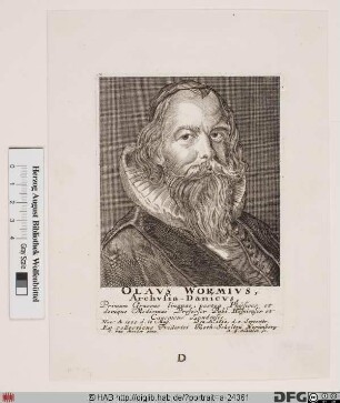 Bildnis Ole Worm (lat. Olaus Wormius)