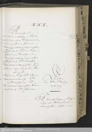XXII., 18. März 1857
