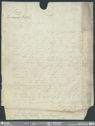 Eigenh. Brief von Johann Georg Cotta von Cottendorf an August Wilhelm von Schlegel, Stuttgart, 04.06.1841