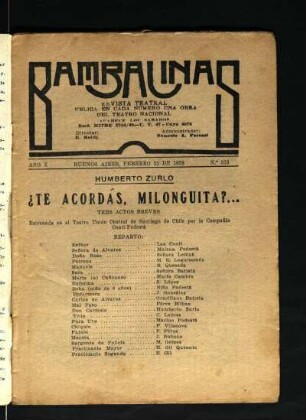 ¿Te acordás, Milonguita?... : tres actos breves