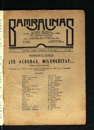 ¿Te acordás, Milonguita?... : tres actos breves