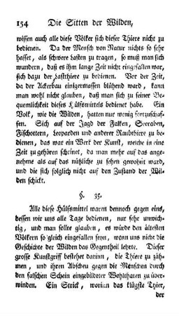 § 35 Zahme Thiere sind den Wilden unbekannt.