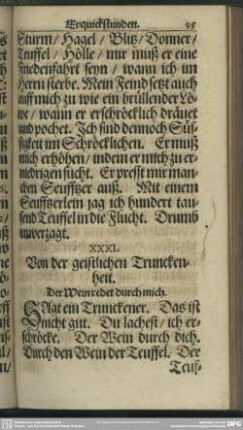 XXXI. Von der geistlichenTrunckenheit