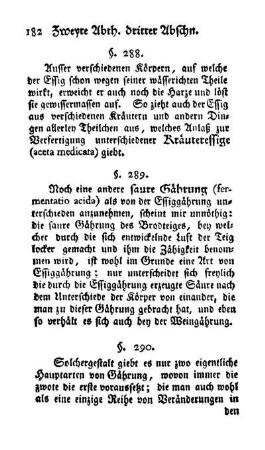 Allgemeine Unterschiede der Gährungen (§§. 289, 290)