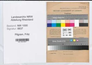 Entnazifizierung Fritz Pilgram, geb. 15.07.1903 (Bankangest.)