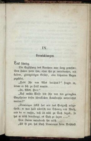 IX. Verwicklungen