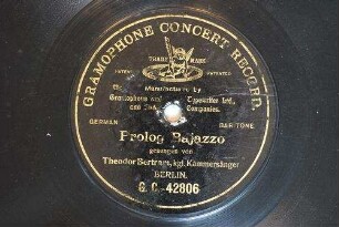 Prolog Bajazzo : Schaut her, ich bin's