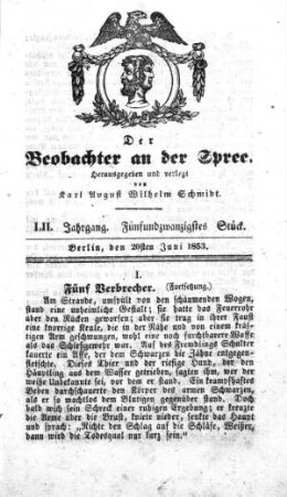 25. Stück, 20. Juni 1853