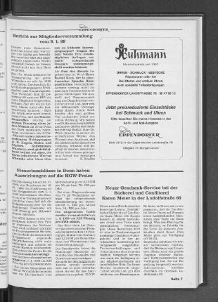 Steuerbeschlüsse in Bonn haben Auswirkunge auf die HGW-Preise