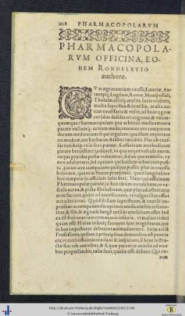 Pharmacopolarum officina.