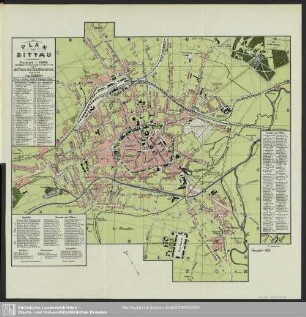 Karte : Plan von Zittau