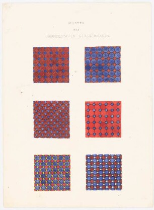 Muster aus französischen Glasgemälden: Detail