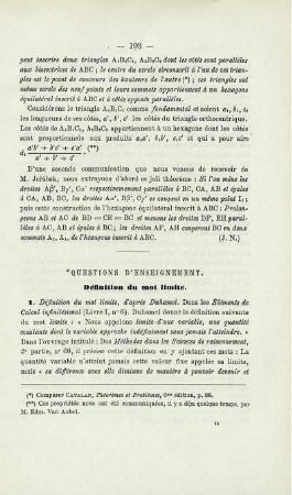 QUESTIONS D´ENSEIGNEMENT.