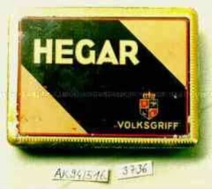 Blechdose für 25 Stück Zigaretten "HEGAR VOLKSGRIFF"