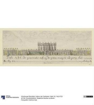 Würzburger Residenz, Aufriss der Orangerie