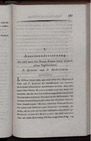 V. Auseinandersetzung von zwei unter dem Namen Rumina bisher verwechselten Tagfalter Arten
