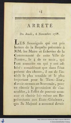 Arrêté.