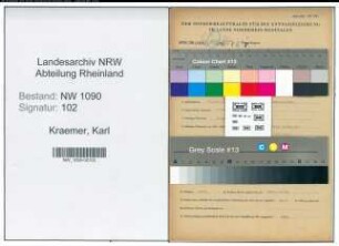 Entnazifizierung Karl Kraemer , geb. 20.10.1915 (Dentist)