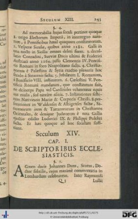 Seculum XIV.