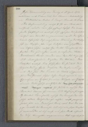 Grosse Versammlung am Freitag d. 18 April 1902