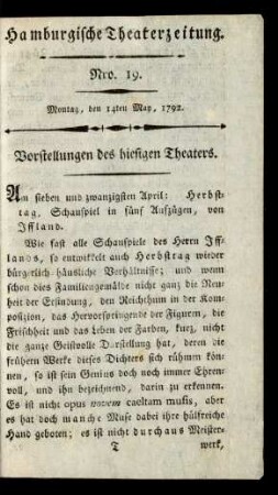 Nro. 19. Montag, den 14ten May, 1792.