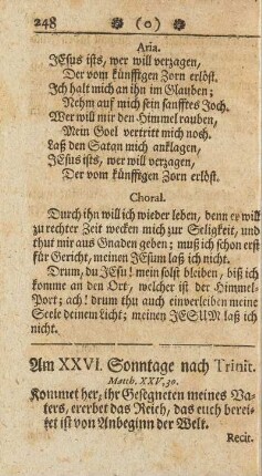 Am XXVI. Sonntage nach Trinit.