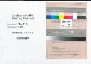 Entnazifizierung Heinrich Kempers , geb. 00.00.0000 (Schlossermeister)