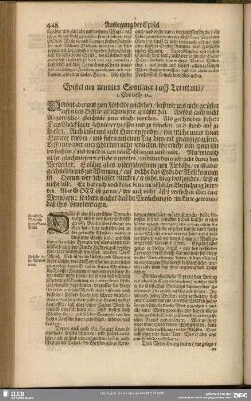 [Am neunten Sonntage nach Trinitatis]
