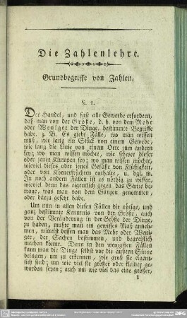 Grundbegriffe von Zahlen