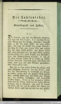 Grundbegriffe von Zahlen