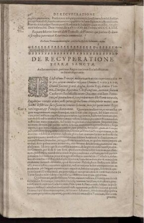 De Recuperatione Terrae Sanctae