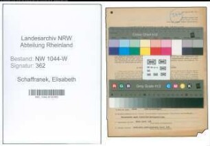 Entnazifizierung Elisabeth Schaffranek , geb. 16.05.1909 (Fuersorgerin)