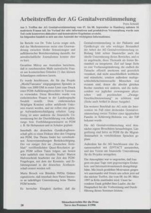 Arbeitstreffen der AG Genitalverstümmelung