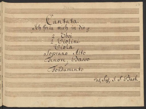 Ich freue mich in dir; V (4), Coro, orch; BWV 133