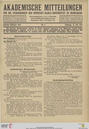 Nr. 9 (21. Juni 1913)