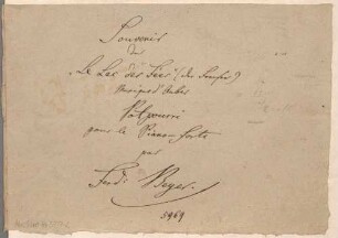 Souvenir du "Le Lac des Fées", Klavier; AWV 32 - BSB Mus.Schott.Ha 5937-2