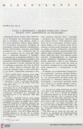 14: Uwagi o ikonografii i genezie formalnej obrazu Świętej Anny Samotrzeciej ze Strzegomia