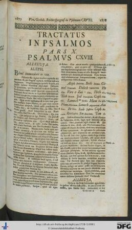 Tractatus In Psalmos Pars Decima.