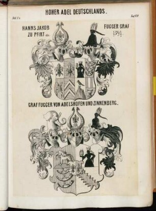 Taf: 49. Hanns Jakob Fugger Graf zu Pfirt etc. 1591. - Graf Fugger von Adelshofen und Zinnenberg.