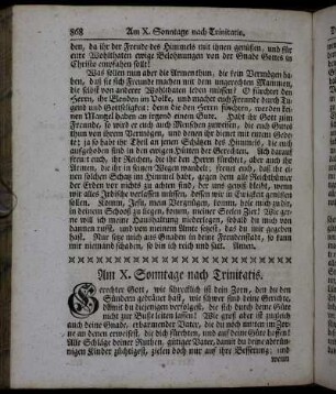 Am X. Sonntage nach Trinitatis. - Am XI. Sonntage nach Trinitatis.