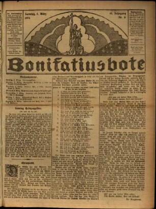 Erste Ausgabe vom Sonntag, den 02. März 1924.