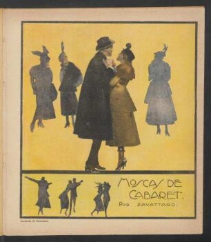 Moscas de cabaret - Acuarela de Zavattaro